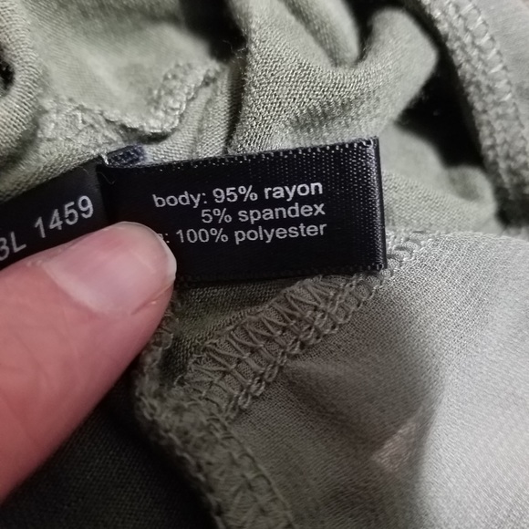 The Limited Army Green Layered Tee, Size M - Picture 5 of 5